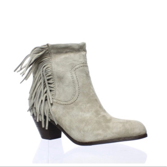 Sam Edelman Louie Tan Suede Fringe Bootie - Picture 1 of 6